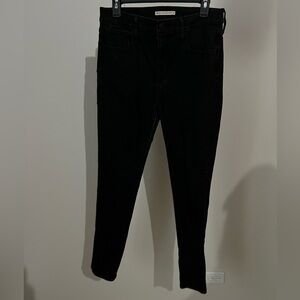 levi’s black high rise super skinny jeans size 31